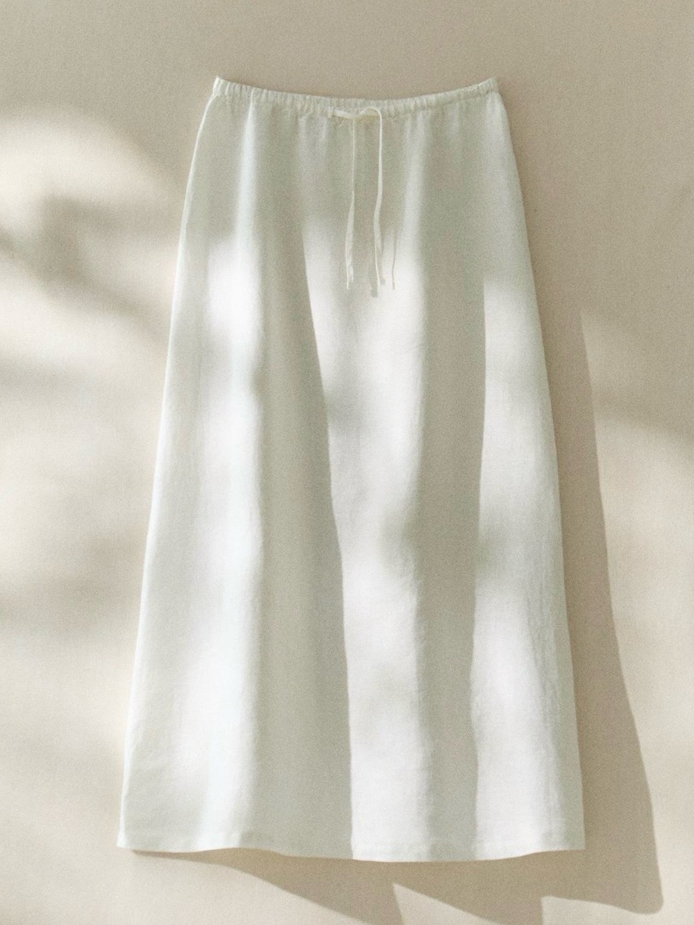 Zara White Maxi Skirt 100% linen Zara Home